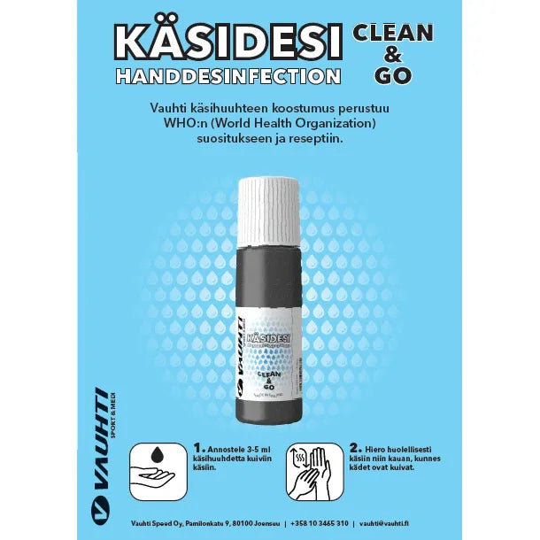 VAUHTI Clean & Go käsidesi 100ml - Urheilu Pajala
