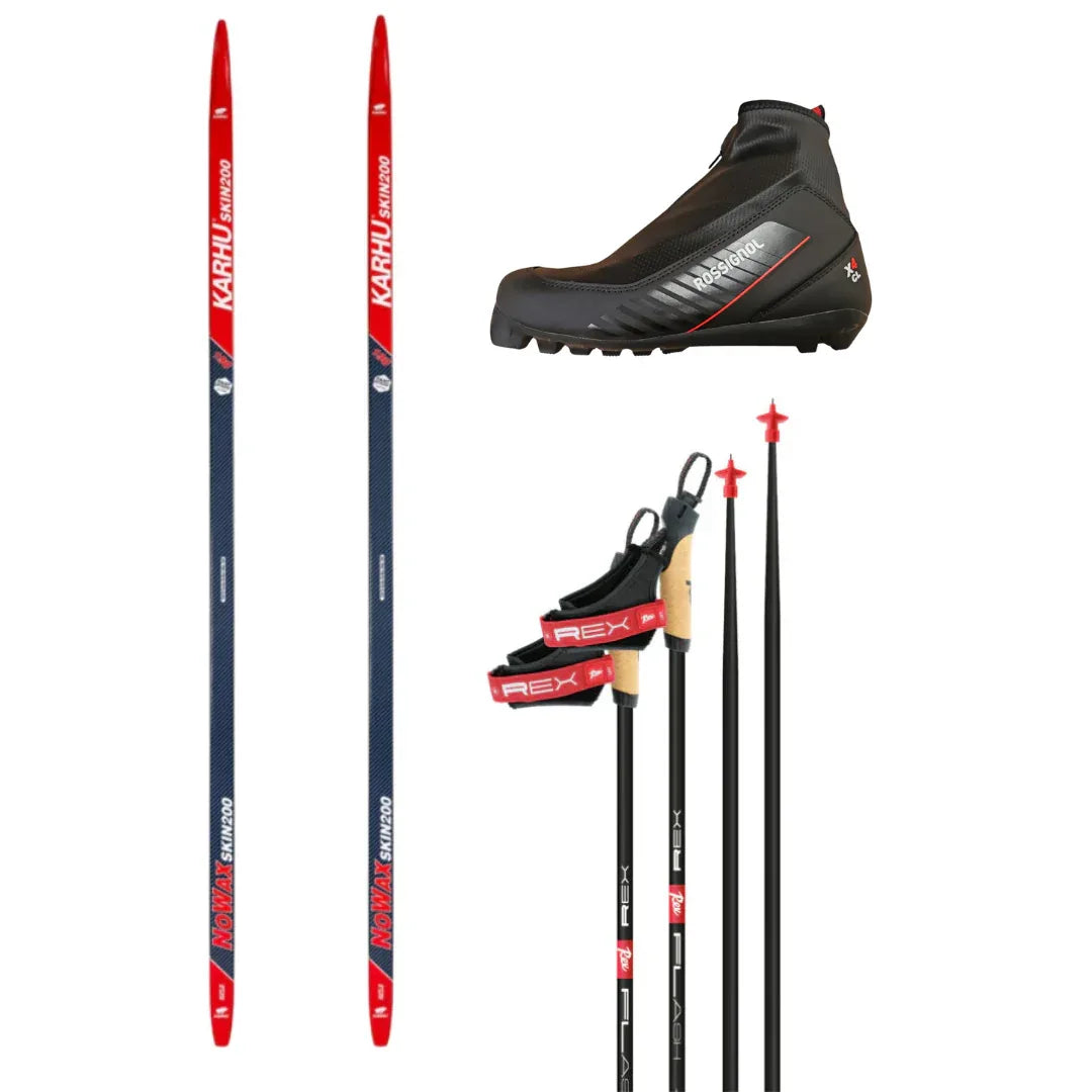 Aikuisten perinteisen hiihto suksupaketti