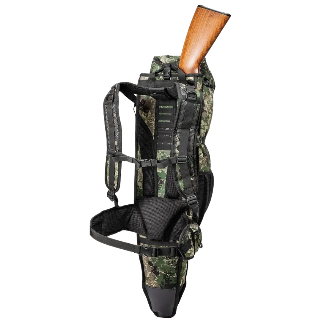 Alaska Rifleman II Gun Backpack 25L on laadukas ja ergonomisesti suunniteltu asereppu aktiiviselle metsästäjälle, joka arvostaa turvallista aseen kuljettamista, hiljaisia materiaaleja ja käytännöllisiä säilytysratkaisuja. Päivitetty Rifleman II yhdistää toimivan kantojärjestelmän, monipuoliset säätömahdollisuudet ja 25 litran tilavuuden, mikä tekee siitä erinomaisen valinnan niin päiväretkille kuin pidemmille metsästysreissuille.