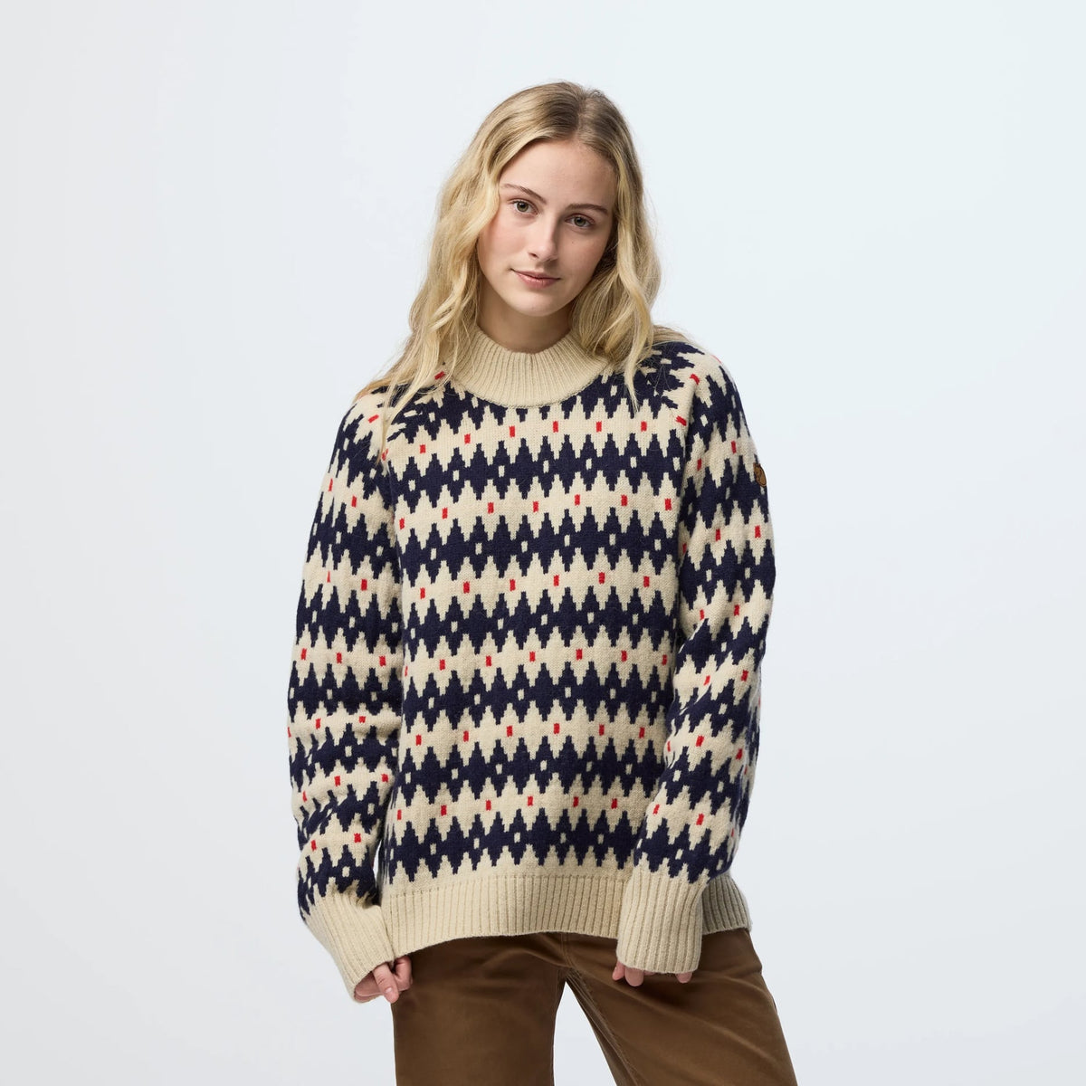 Fjällräven Övik Jacquard Knit W villapaita naisille