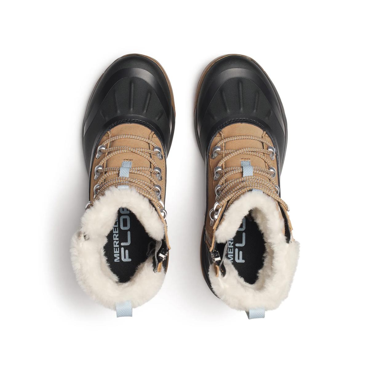 Merrell Siren 4 Thermo Mid Zip Waterproof on naisten vedenpitävä ja lämmin talvivaelluskenkä, joka on suunniteltu talvisille kävelyille, retkille ja liukkaille ulkoilureiteille. Korkeampi varsi suojaa nilkan aluetta, ja sisäsivun vetoketju helpottaa kenkien pukemista.