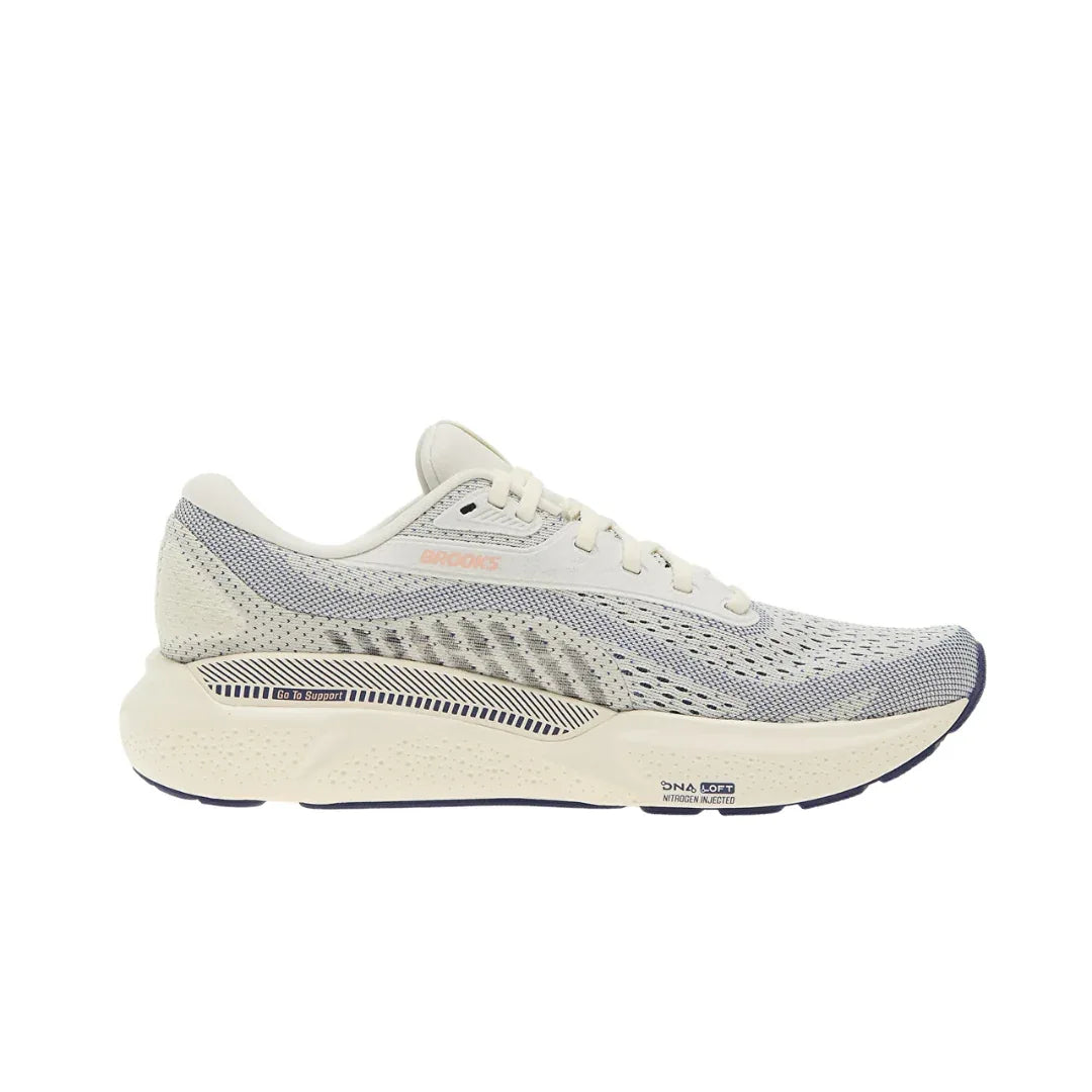 Brooks Adrenaline GTS 24 - Naisten juoksukengät - grey blue ribbon peach - Urheilu Pajala