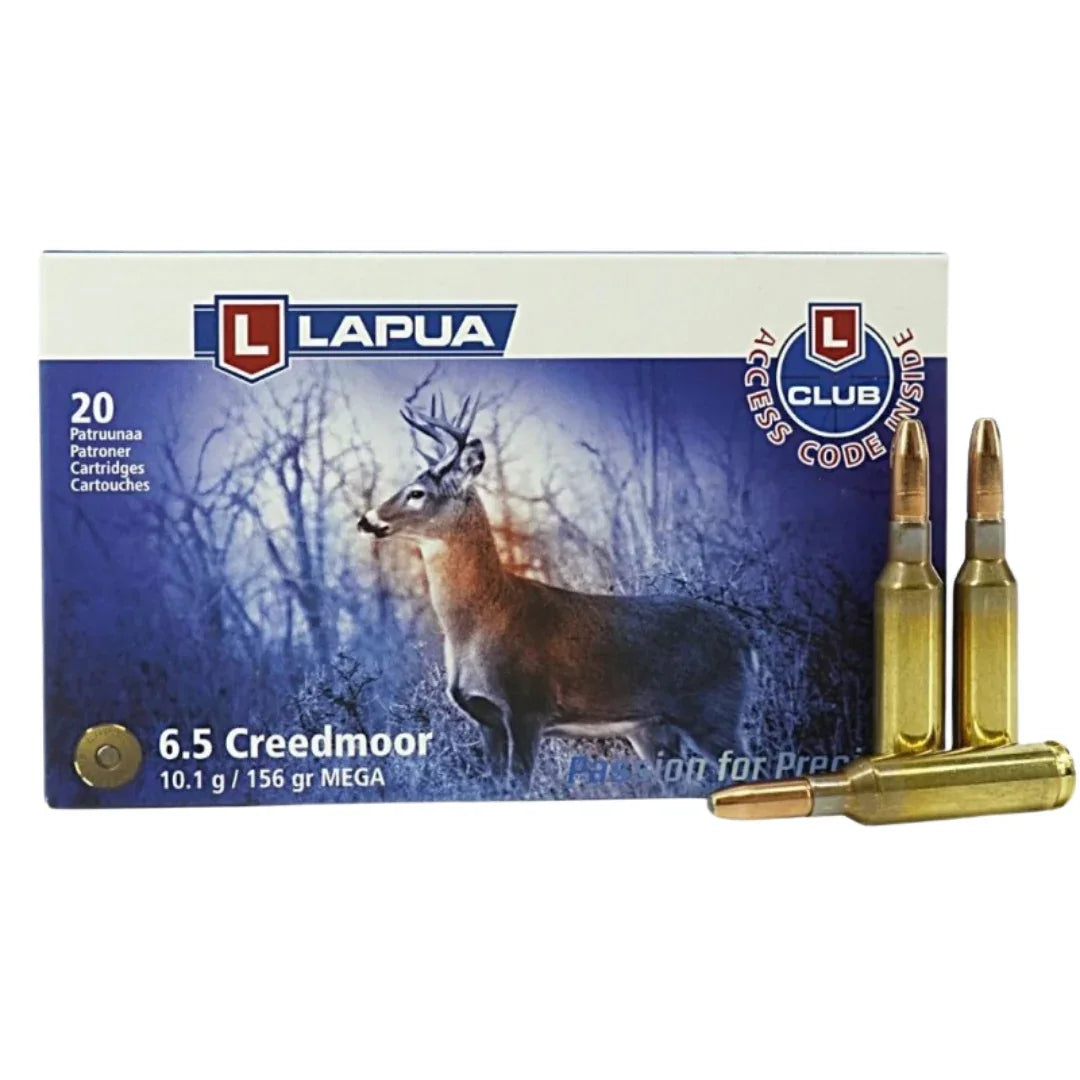 Lapua 6.5 Creedmoor 10.1g Mega Kiväärin patruuna - Urheilu Pajala