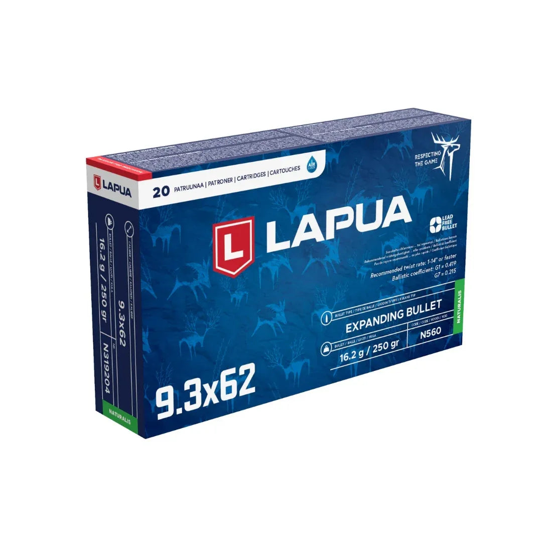 Lapua Naturalis 9,3×62 16,2 g patruuna - Urheilu Pajala