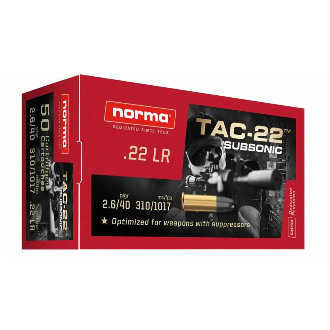 Norma 22lr Subsonic pienoiskivääri patruuna - Urheilu Pajala
