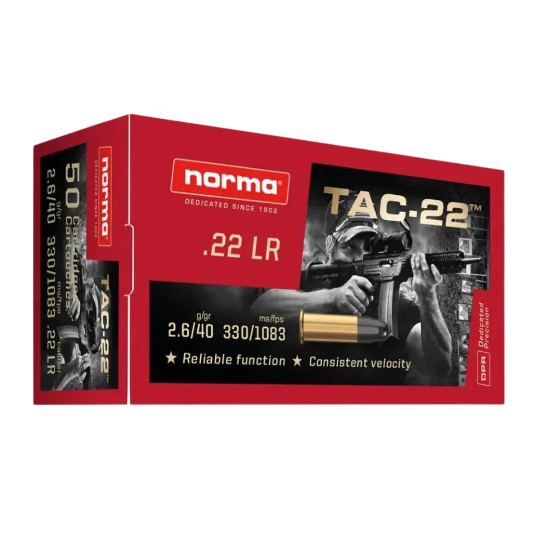 Norma TAC 22 lr pienoiskivääri patruuna - Urheilu Pajala