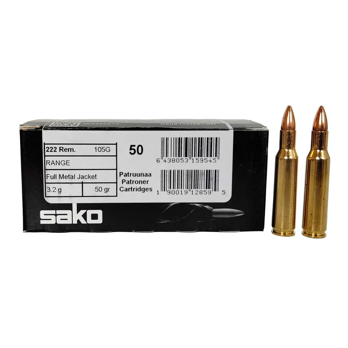 Sako Range 222 Rem. 3.2g FMJ kiväärin patruuna - Urheilu Pajala