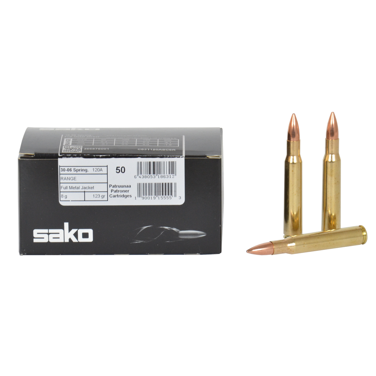 Sako Range 30-06 Spring 8g FMJ kiväärin patruuna