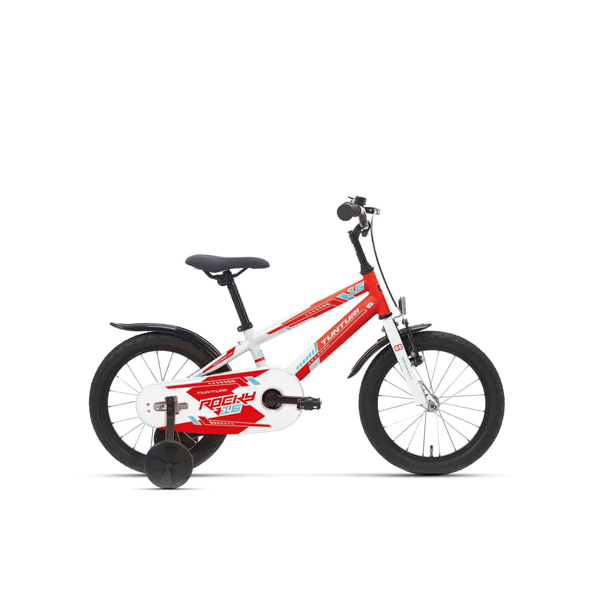 Tunturi Rocky 16" lasten polkupyörä Punainen-Valkoinen