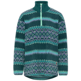 Kari Traa Ruthie Midlayer Half Zip on pehmeä, lämmin ja tyylikäs naisten fleecepaita, joka sopii niin ulkoiluun, retkeilyyn ja talven aktiviteetteihin kuin rentoon arkikäyttöön. Peacock-värinen Ruthie Midlayer yhdistää erittäin pehmeän pile-fleecen, rennon istuvuuden ja näyttävän pohjoismaisesta luonnosta inspiroituneen kuosin.
