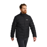 Jack Wolfskin Wild Pass Down JKT M RDS on kevyt ja lämmin miesten untuvatakki vaihteleviin sääolosuhteisiin. Takissa yhdistyvät 700 cuin RDS-sertifioitu ankanuntuvatäyte, tuulenpitävä ja vettähylkivä TEXASHIELD PRO -ulkopinta sekä monipuolinen 3-in-1-yhteensopivuus. Kevyt rakenne tarjoaa tehokkaasti lämpöä ilman tarpeetonta painoa, joten takki sopii retkeilyyn, ulkoiluun, matkalle ja jokapäiväiseen talvikäyttöön.