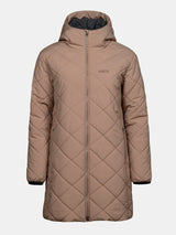Halti Haapa W Insulated Parka Jacket naisten reisipituinen tikkitakki säädettävällä hupulla
