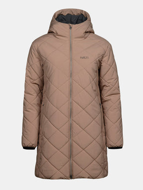 Halti Haapa W Insulated Parka Jacket naisten reisipituinen tikkitakki säädettävällä hupulla