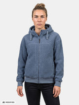 Halti Lykky W Fleece Jacket naisten pehmeä fleecetakki hupulla ja vetoketjullisilla taskuilla