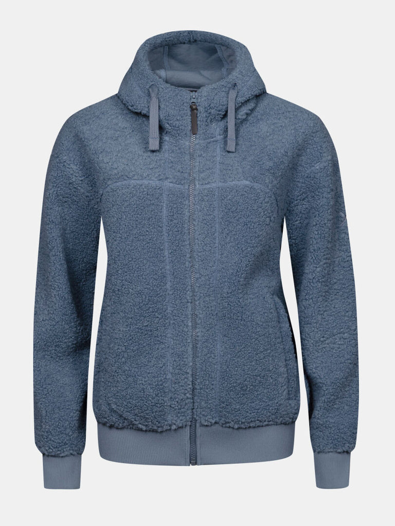 Halti Lykky W Fleece Jacket naisten pehmeä fleecetakki hupulla ja vetoketjullisilla taskuilla
