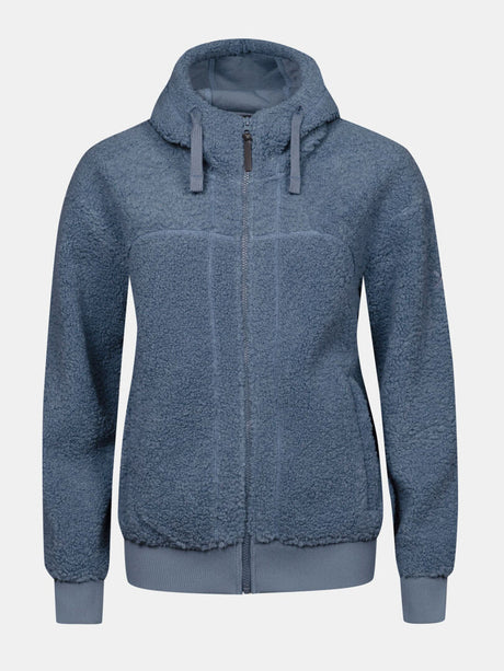 Halti Lykky W Fleece Jacket naisten pehmeä fleecetakki hupulla ja vetoketjullisilla taskuilla