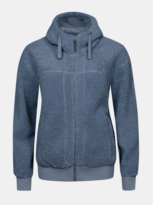 Halti Lykky W Fleece Jacket naisten pehmeä fleecetakki hupulla ja vetoketjullisilla taskuilla