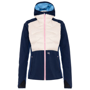 Kari Traa Tirill Thermal Jacket on lämmin ja tekninen naisten hybriditakki, joka on suunniteltu ulkoiluun, hiihtoon ja vaihteleviin sääolosuhteisiin. Takissa yhdistyvät tehokas ankanuntuvatäyte, lämpöä lisäävä vanutäyte sekä tuulenpitävä materiaali alueilla, jotka joutuvat eniten sään armoille. Näin lämpö pysyy siellä, missä sitä tarvitaan, mutta rakenne antaa keholle tilaa säädellä lämpöä liikkeen aikana.