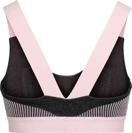 Kari Traa Faith Bra on naisten lämmin ja joustava merinovillainen urheiluliivi aktiiviseen ulkoiluun, hiihtoon ja talviharjoitteluun. Osittain saumaton rakenne ja Female First Body Mapping -teknologia tarjoavat tukea ja ilmanvaihtoa juuri niissä kohdissa, joissa niitä tarvitaan.