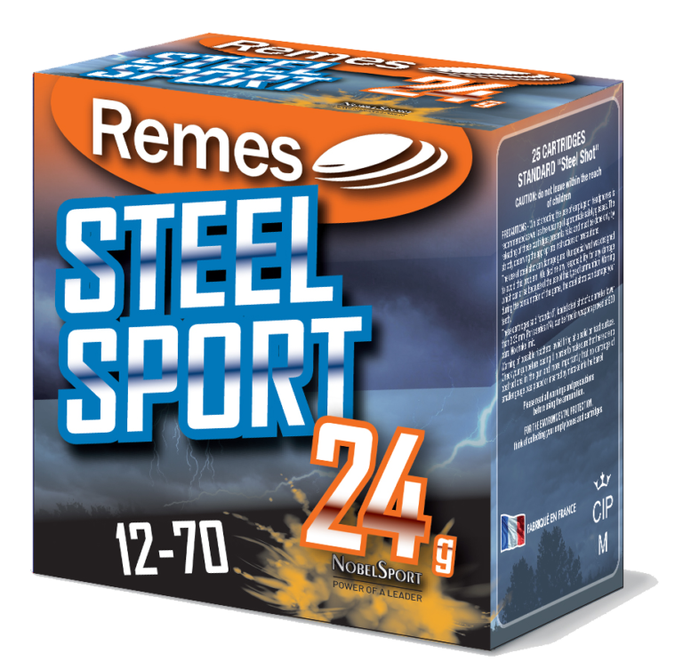 Remes SteelSport by Nobel Sport 12/70 24 g on laadukas teräshaulikonpatruuna, joka on suunniteltu aktiiviseen savikiekkoammuntaan, harjoitteluun ja kilpailukäyttöön. Kevyempi 24 gramman lataus vähentää rekyyliä, mahdollistaa nopean toisen laukauksen ja tarjoaa miellyttävän ampumakokemuksen pitkissäkin harjoituksissa.