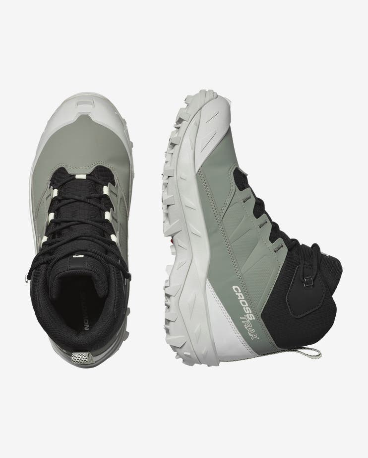 Salomon Crosstrak WP W on naisten vedenpitävä talvikenkä, joka on suunniteltu lumisille poluille ja kylmiin talvipäiviin. Agave Green / Black / Canary Green -väritys yhdistää vihreän ja mustan kirkkaisiin yksityiskohtiin.