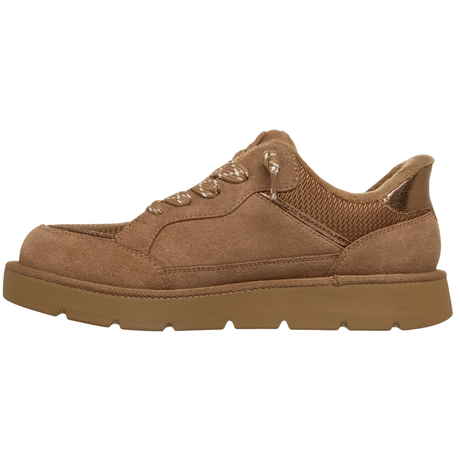 Skechers Slip-ins Keepsakes Cozy Street Hiker EZ ruskeat naisten mokkanahkakengät sivukuva.