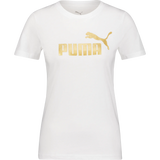 Puma Naisten Metallic Logo Tee White/Gold