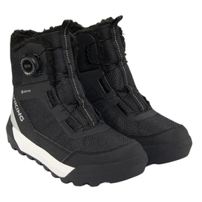 iking Expower Warm GTX BOA mustat lasten talvikengät vedenpitävällä GORE-TEX-kalvolla.