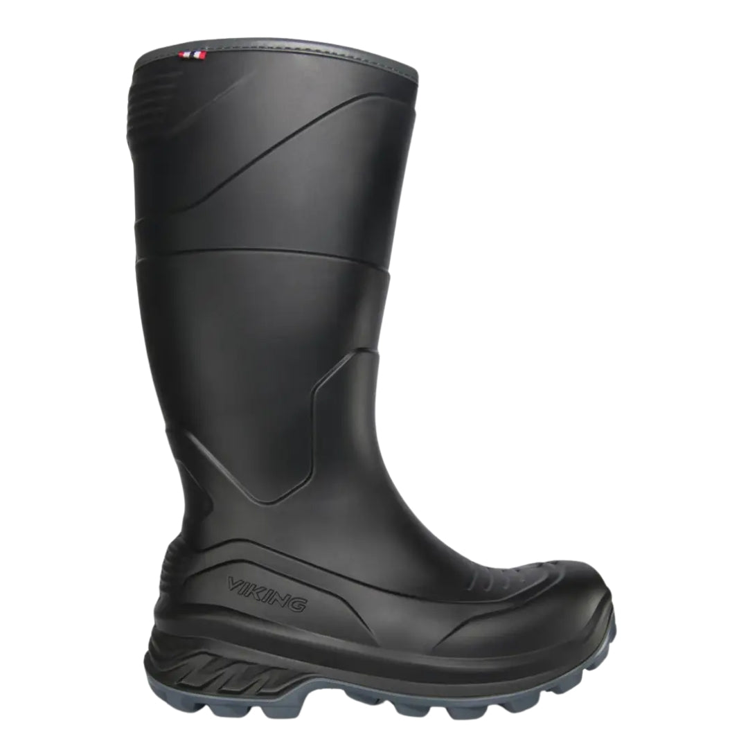 Viking Trophy Icefighter Warm mustaharmaat unisex-talvisaappaat villasekoitevuorella