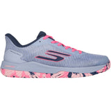 Skechers Viper Court Pro 2.0 on suorituskykyinen padelkenkä, tenniskengät ja pickleballkenkä, joka on suunniteltu erityisesti ulkokentillä tapahtuvaan nopeaan ja monipuoliseen liikkumiseen. Kengässä yhdistyvät tukeva rakenne, hengittävä päällinen ja tehokas vaimennus, joten se sopii pelaajalle, joka tarvitsee kentällä sekä vakautta että ketteryyttä.