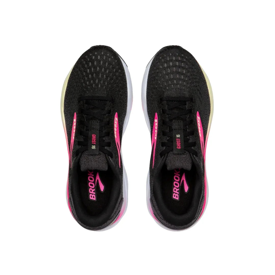 Brooks Ghost 16 - Naisten juoksukengät - black pink white - Urheilu Pajala