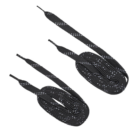 CCM waxed laces, vahanauhat musta/valkoinen