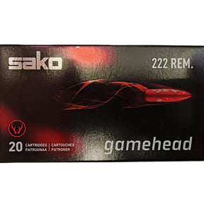 Sako Gamehead 222 Rem 3.56g kiväärin patruuna 20 kpl - Urheilu Pajala