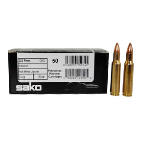 Sako Range 222 Rem. 3.2g FMJ kiväärin patruuna - Urheilu Pajala