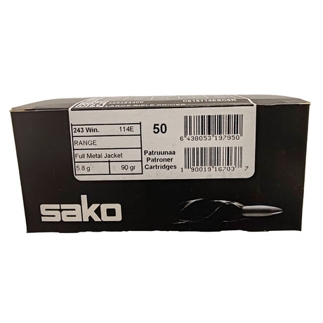 Sako Range 243 win 5,8g FMJ Kiväärin patruuna