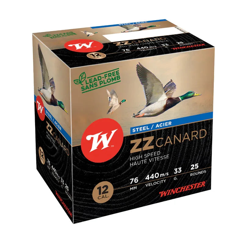 Winchester ZZ Canard Steel on&nbsp;huippunopea haulikon metsästyspatruuna teräshauleilla, joka on suunniteltu tarjoamaan metsästäjille täydellinen yhdistelmä voimaa ja tarkkuutta.