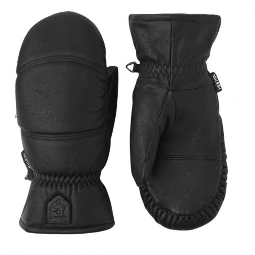 Hestra Leather Box Mitt - Nahkarukkaset, musta