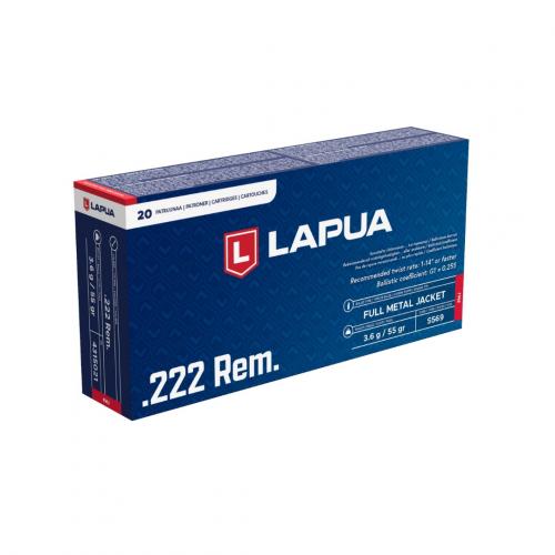 Lapua  222 rem 3,6g FMJ patruuna