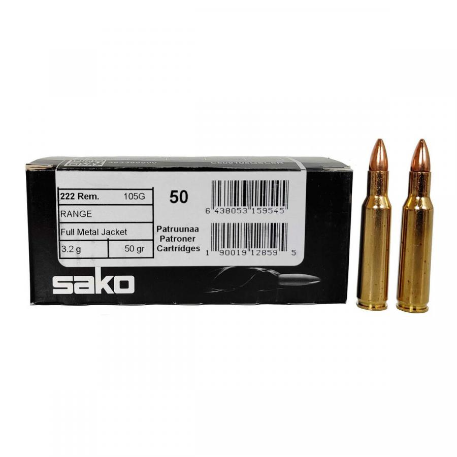 Sako Range 222 Rem. 3.2g FMJ kiväärin patruuna